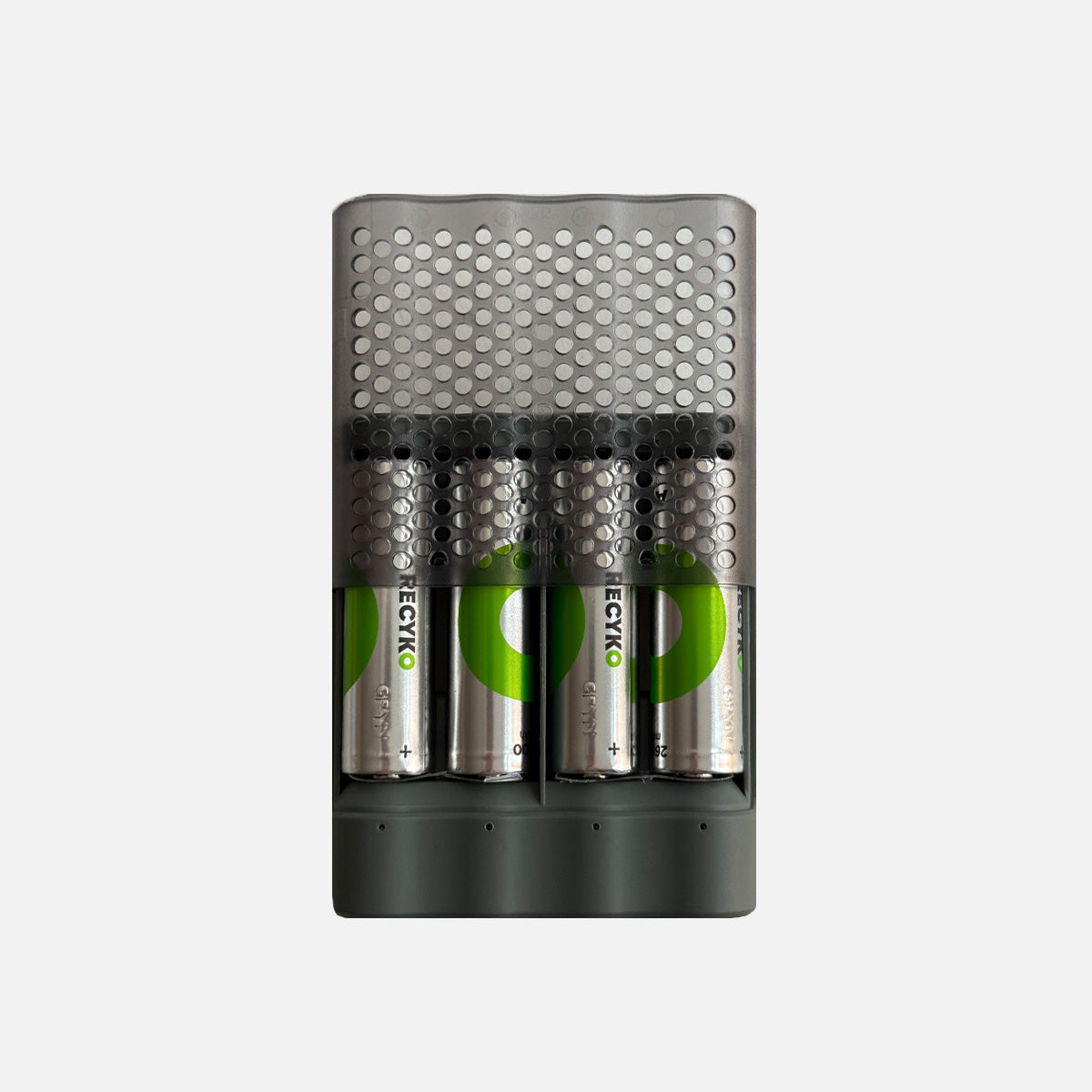 GP RECYKO įkroviklis + 4vnt. 2100mAh įkraunamos ličio baterijos