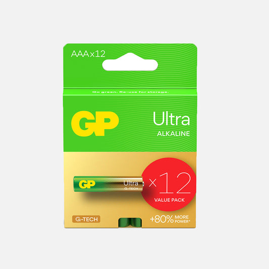 GP Ultra ALKALINE G-tech 12 vnt. AAA 1.5V baterijos
